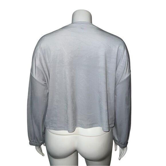 Old Navy Plus Size Cloud Cover Long-Sleeve Velvet Pajama Top Gray XXL NWOT - Picture 3 of 7